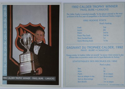 1992-93 OPC Calder Trophy Winner # NNO