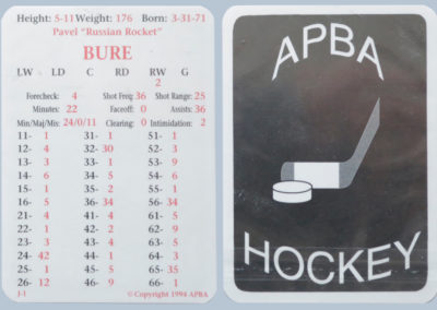 1994 APBA Hockey Playing Card # J1
